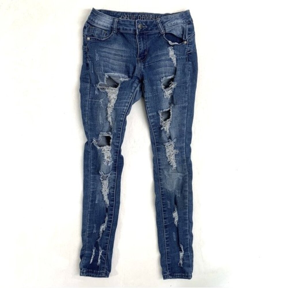 Blue Republic Women’s Jeans Size 7 Skinny USA Made Distressed Med Wash